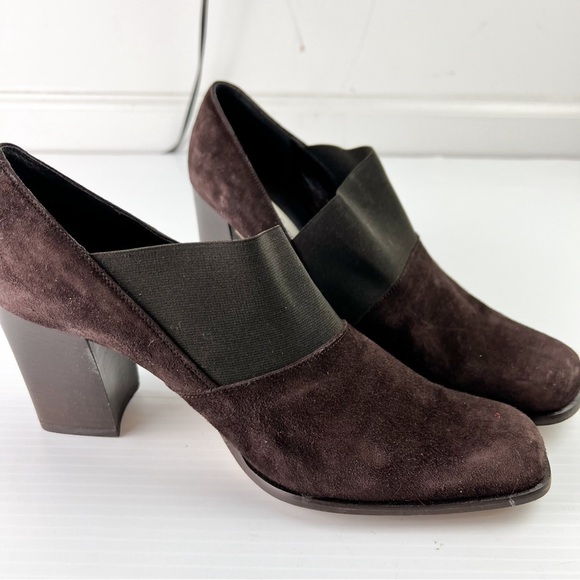 Aldo Chelini Slip On Clogs Heels Shoes womens Size 9 Brown Suede Pump - Picture 4 of 11